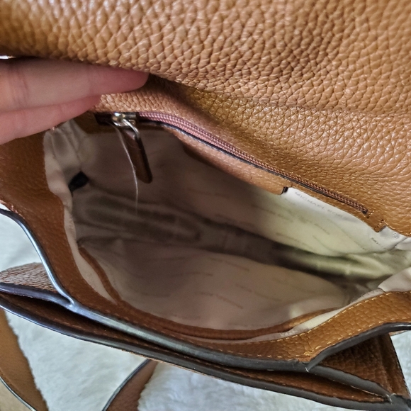 Michael Kors Maxine Brown Leather Saddle Bag - Picture 8 of 10